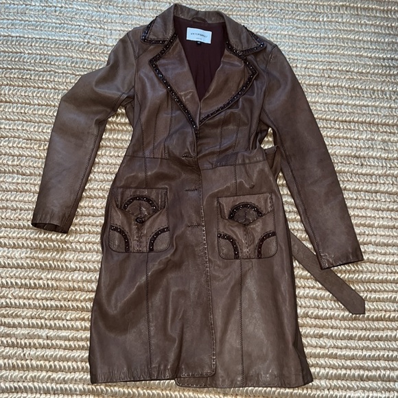 Viktor&Rolf leather belted trench coat IT40 fully lined - Picture 1 of 17